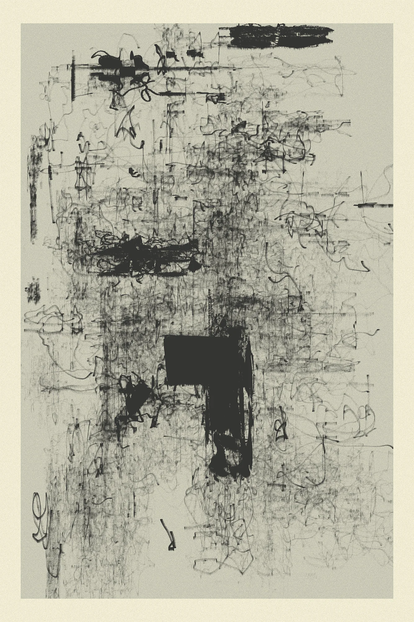 INK: black marks on a pale ground